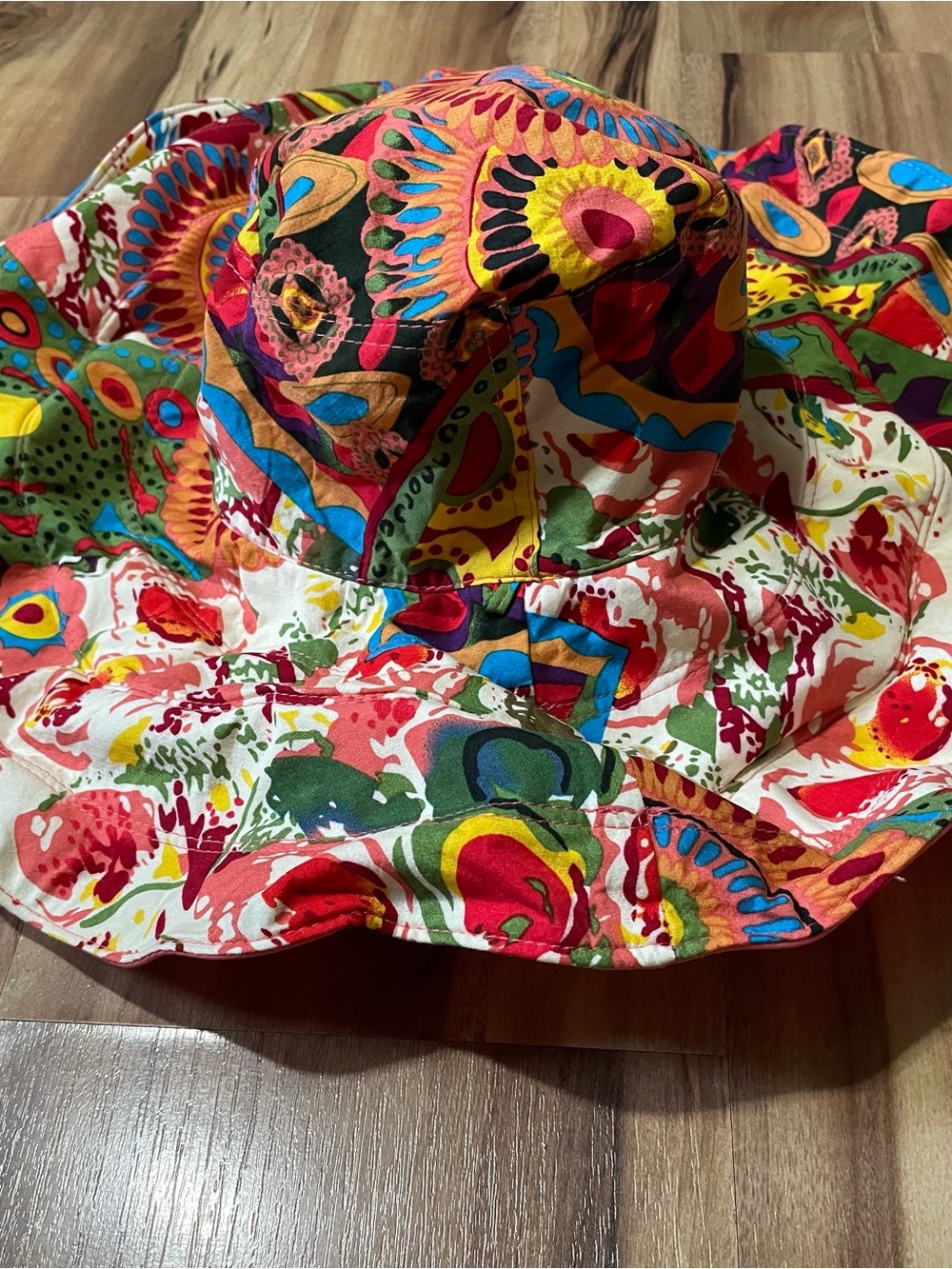 Reversible Floral Wide Brim Sun Hat - UV Protection, UPF Packable, Wired Edge - Picture 2 of 7